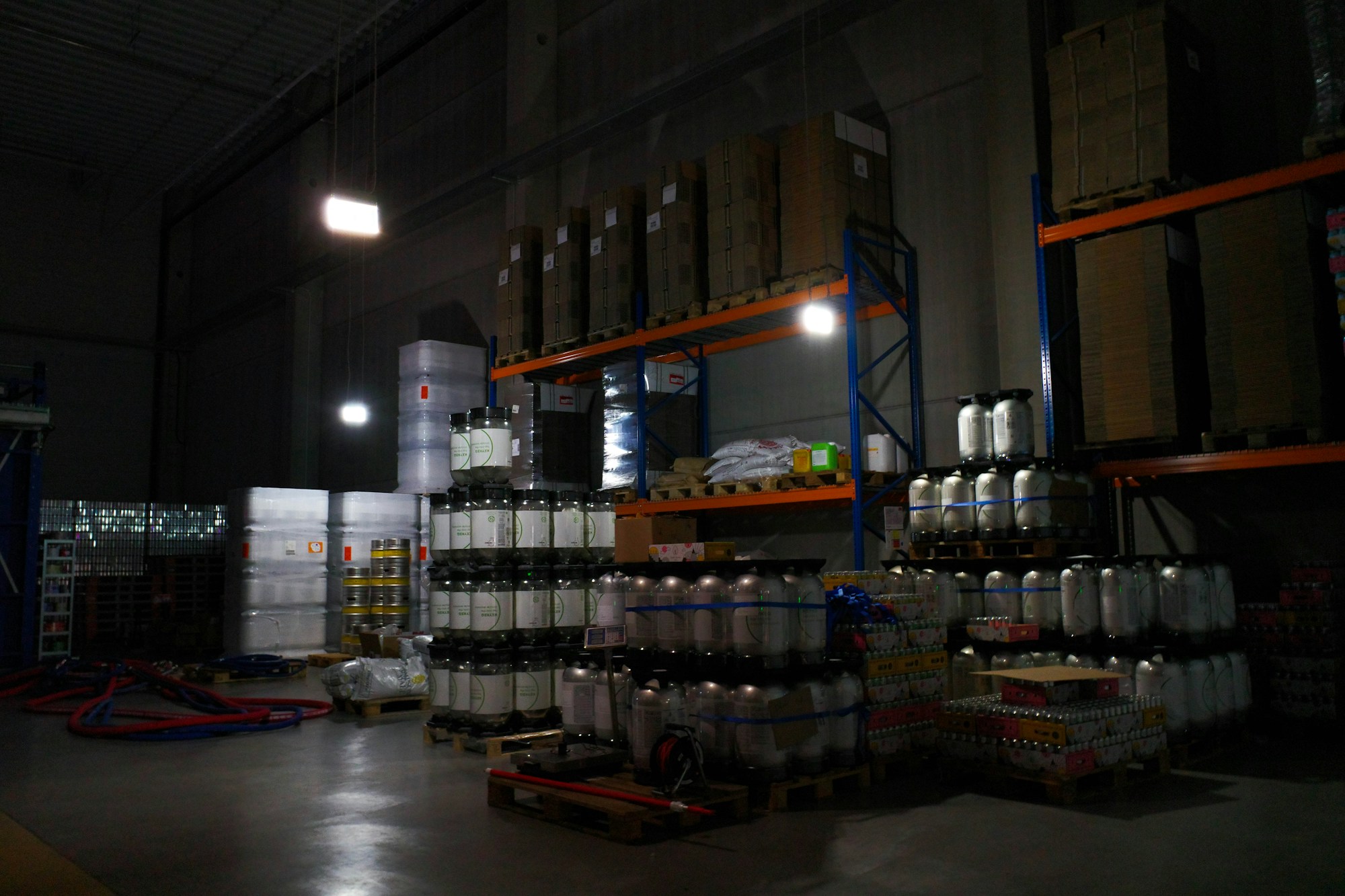 Beverage stock in warehouse
